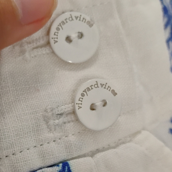 Vineyard Vines Women's Damask Print Linen Shorts Sz 2 - Picture 4 of 4